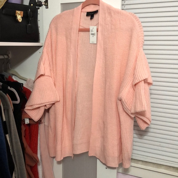 Pink Tiered Sleeve Cardigan - Picture 2 of 6